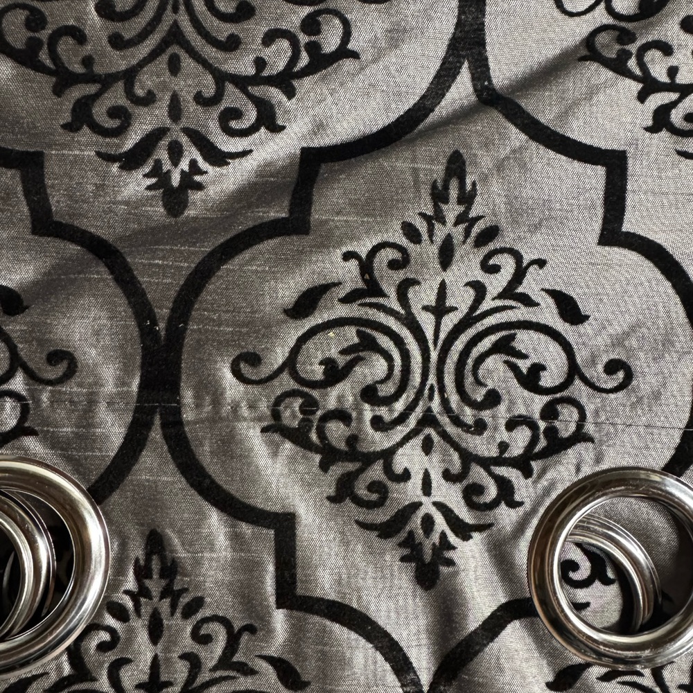 Patterned Drapes, Detailed Drapery Panel - Picture 3 of 3